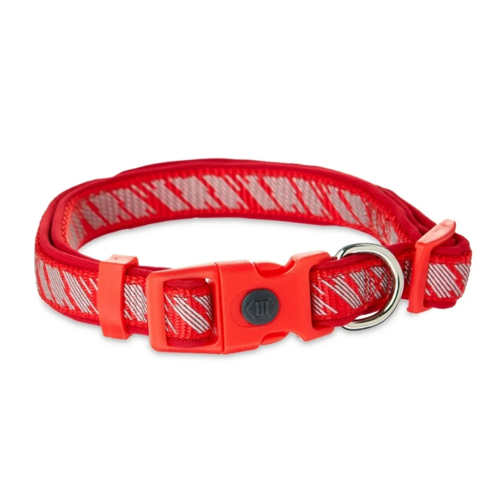 NWT Vibrant Life Padded Reflective Red Dog Collar, Medium